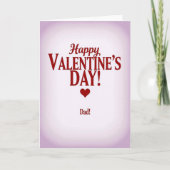 Dad Valentines Day Glitter Card カード (正面)