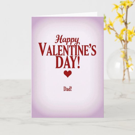 Dad Valentines Day Glitter Card カード (黄色い花)