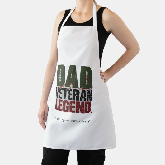 Dad Veteran Legend Apron – BBQ Hero Gift エプロン (インサイチュ)