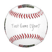 Dad Veteran Legend Baseball – Patriotic Gift Idea 野球ボール (裏面)