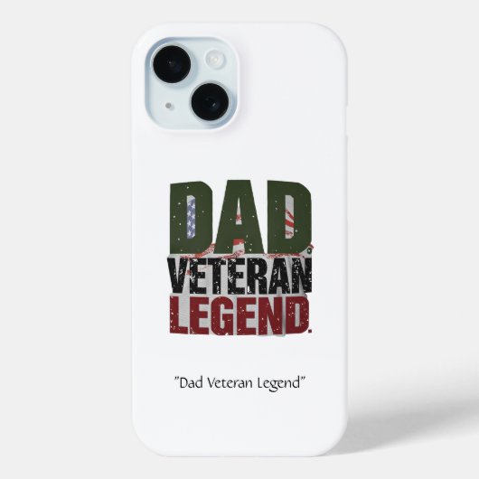 Dad Veteran Legend Case – Funny Military Gift Case-Mate iPhoneケース (裏面)