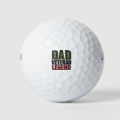 Dad Veteran Legend Golf Balls – Cool Gift for Dad ゴルフボール (正面)