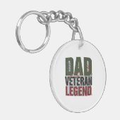Dad Veteran Legend Keychain – Custom Pocket Gift キーホルダー (正面左)