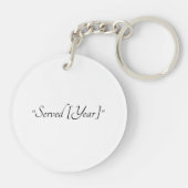 Dad Veteran Legend Keychain – Custom Pocket Gift キーホルダー (裏面)