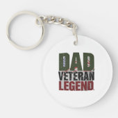 Dad Veteran Legend Keychain – Custom Pocket Gift キーホルダー (正面)