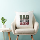 Dad Veteran Legend Pillow – Personalized Dad Gift クッション (椅子)