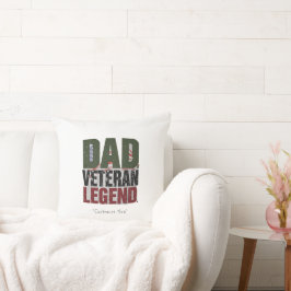Dad Veteran Legend Pillow – Personalized Dad Gift クッション