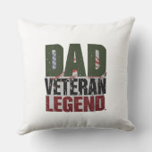 Dad Veteran Legend Pillow – Personalized Dad Gift クッション (裏面)