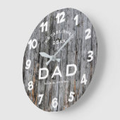 Dad Wall Clock - Custom Father's Day Gift ラージ壁時計 (傾斜)