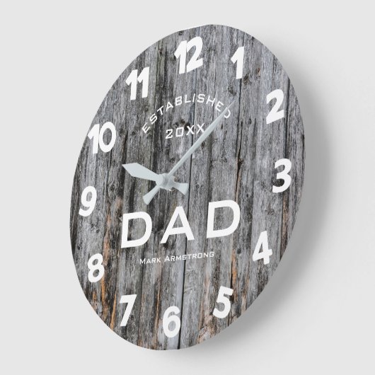 Dad Wall Clock - Custom Father's Day Gift ラージ壁時計 (傾斜)