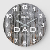 Dad Wall Clock - Custom Father's Day Gift ラージ壁時計 (正面)