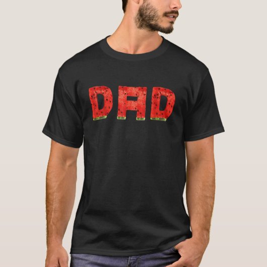 Dad Watermelon Summer Melon Fruit Cool Tシャツ (正面)