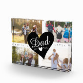 Dad We Love You Modern Heart Photo フォトブロック (右)