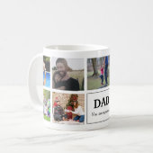 Dad You Are My World Photo Collage コーヒーマグカップ (正面左)