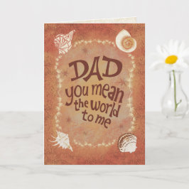 Dad You Mean the World to Me Coastal Father’s Day カード