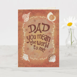 Dad You Mean the World to Me Coastal Father’s Day カード