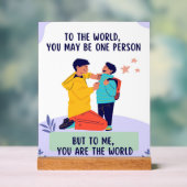 Dad You're The World-Inspirational Fathers Day アクリルサイン (ニュートラル)