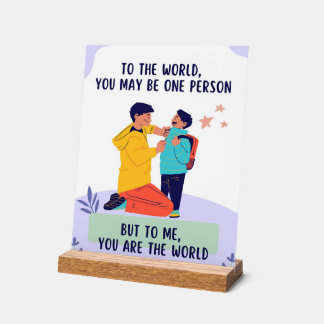 Dad You're The World-Inspirational Fathers Day アクリルサイン