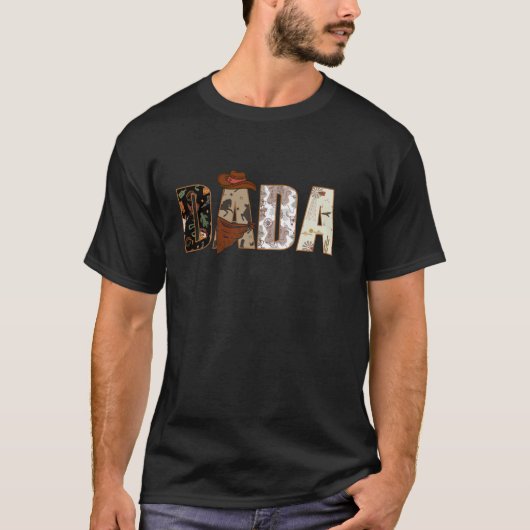 DADA カウボーイ ウエスタン - お父さんの初ロデオの誕生日 Tシャツ (正面)