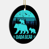 Dada Bear 2 Cubs Daddy of Twin Familyマッチング セラミックオーナメント (右)