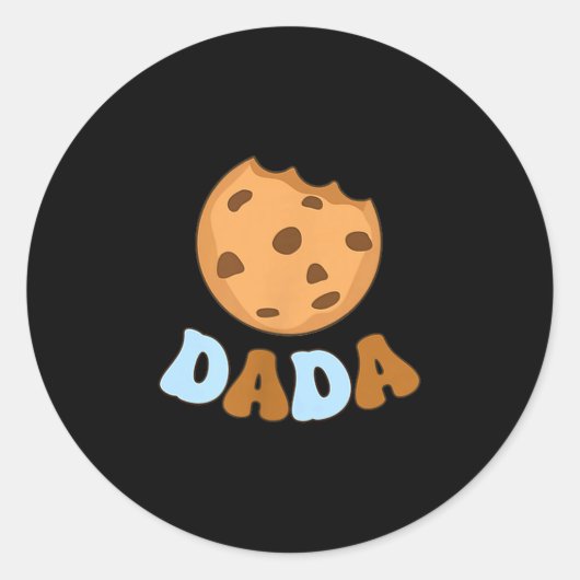 Dada Cookies Milk Sweet One 1st Birthday Family Ma ラウンドシール (正面)