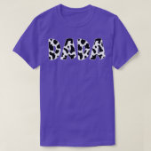 Dada Cow Print Cow Pattern Father's Day  Tシャツ (デザイン正面)
