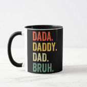Dada Daddy Dad Bruh Father's Day Funny Dad Life マグカップ (左)