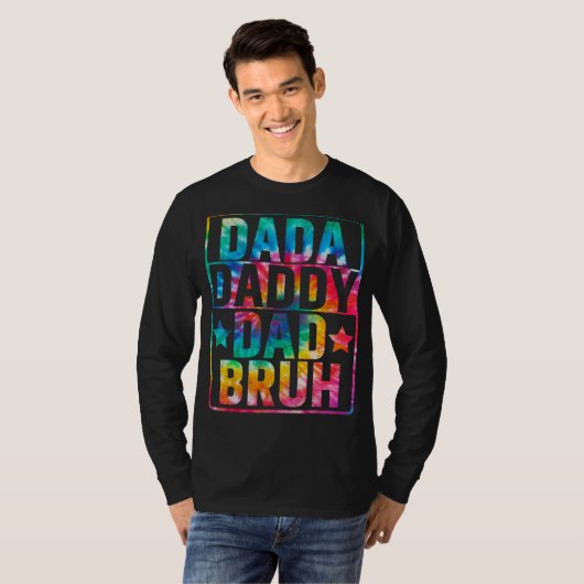Dada Daddy Dad Bruh Fathers Day Tie Dye Tシャツ (正面フル)