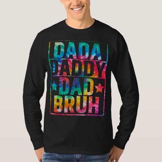 Dada Daddy Dad Bruh Fathers Day Tie Dye Tシャツ (正面)