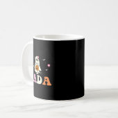 Dada Ghost Boo One Soky Dad First Halloween Birthd コーヒーマグカップ (正面左)