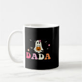 Dada Ghost Boo One Soky Dad First Halloween Birthd コーヒーマグカップ (左)