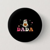 Dada Ghost Boo One Soky Dad First Halloween Birthd 缶バッジ (正面)