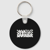 Dada Lightning Checkered Father's Day Dad Grandpa キーホルダー (正面)