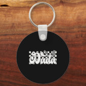 Dada Lightning Checkered Father's Day Dad Grandpa キーホルダー (正面)