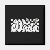 Dada Lightning Checkered Father's Day Dad Grandpa  マグネット (正面)