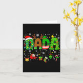 Dada Matching Funny Christmas Family Couple Xmas S カード (黄色い花)