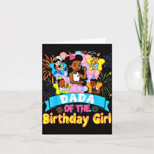 Dada Of Birthday Girl Gracie Birthday Dolls Girl P カード (正面)