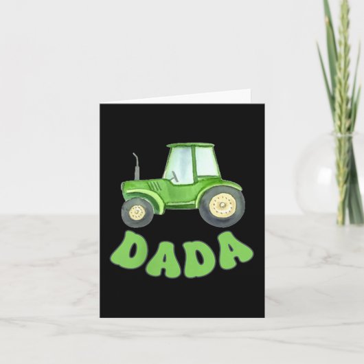 Dada Of The Birthday Boy Tractor Farm Trucks Famil カード (正面)