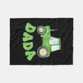Dada Of The Birthday Boy Tractor Farm Trucks Famil フリースブランケット (正面(横))