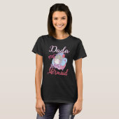 Dada of the Birthday Mermaid Daughter Bday Girl Bi Tシャツ (正面フル)