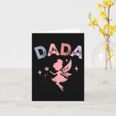 Dada Of The Little Fairy Birthday Girl Family Matc カード (黄色い花)