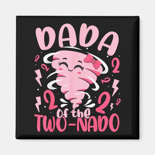 Dada of the two-nado tornado themed 2nd birthday マグネット (正面)