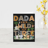 Dada Of The Wild &amp; 3動物園3回目の誕生日サファ カード (黄色い花)