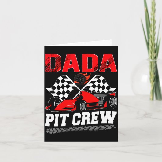 Dada T Crew Racing Family Race Car Birthday Boy  カード (正面)
