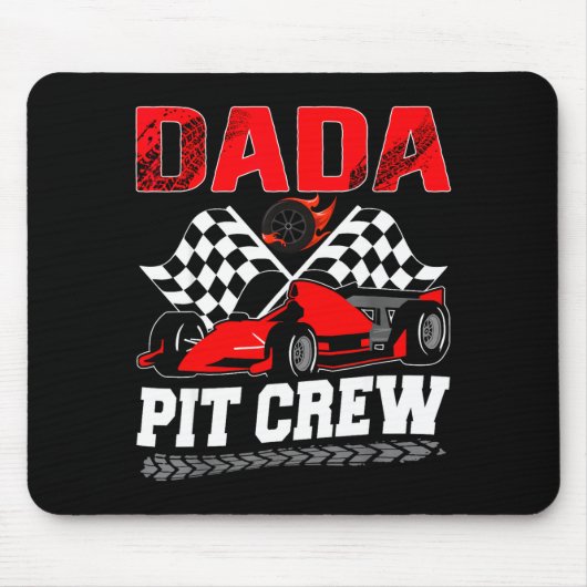 Dada T Crew Racing Family Race Car Birthday Boy  マウスパッド (正面)