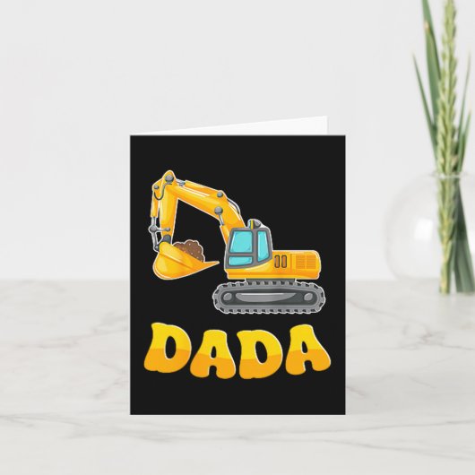 Dada The Birthday Boy Excavator Construction Famil カード (正面)
