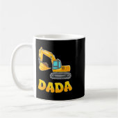 Dada The Birthday Boy Excavator Construction Famil コーヒーマグカップ (左)