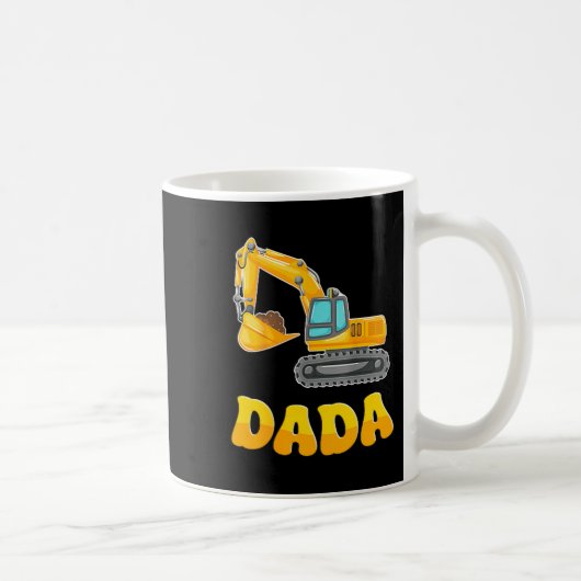 Dada The Birthday Boy Excavator Construction Famil コーヒーマグカップ (右)
