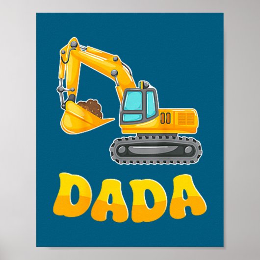 Dada The Birthday Boy Excavator Construction Famil ポスター (正面)