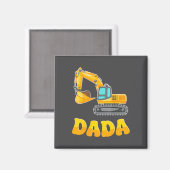 Dada The Birthday Boy Excavator Construction Famil マグネット (正面/裏面)